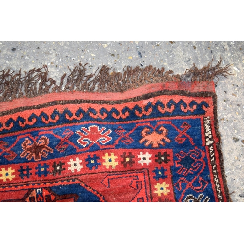 3144 - An Antique Caucasian Talish red ground rug.  330cm x 163cm