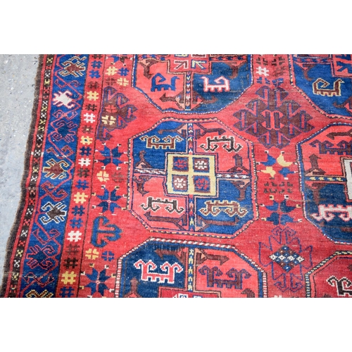 3144 - An Antique Caucasian Talish red ground rug.  330cm x 163cm