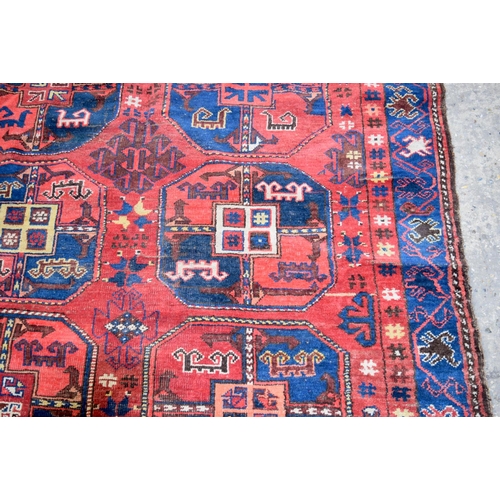 3144 - An Antique Caucasian Talish red ground rug.  330cm x 163cm