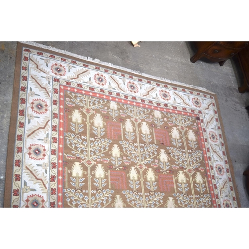 3151 - Large braided flat woven Tree of life rug.  246cm x 362cm