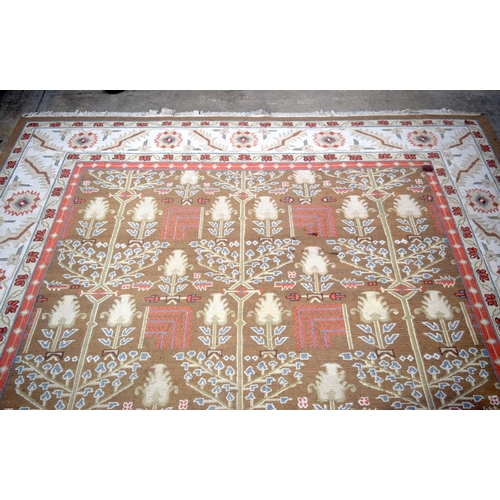 3151 - Large braided flat woven Tree of life rug.  246cm x 362cm