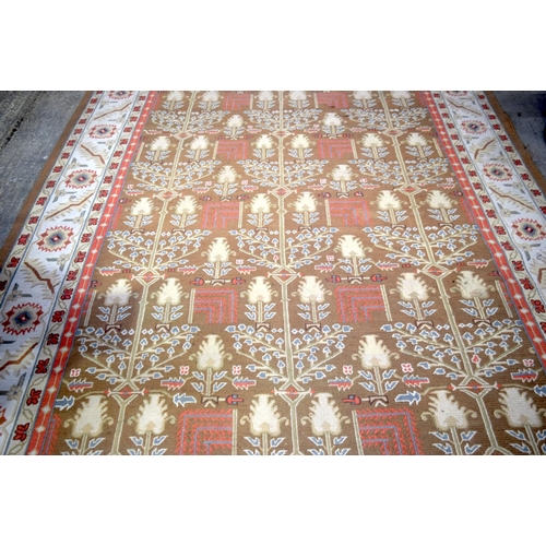 3151 - Large braided flat woven Tree of life rug.  246cm x 362cm