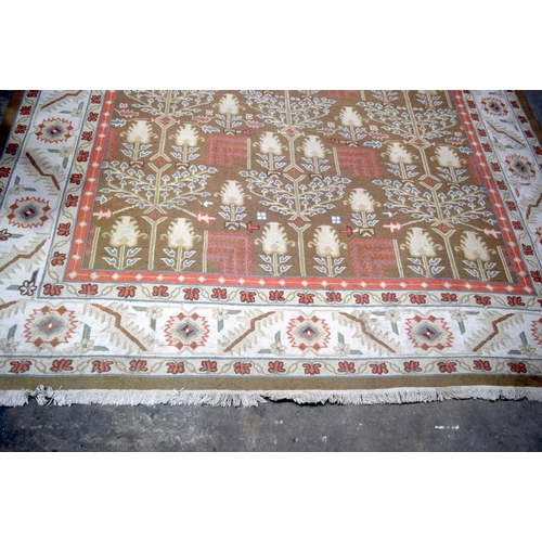 3151 - Large braided flat woven Tree of life rug.  246cm x 362cm