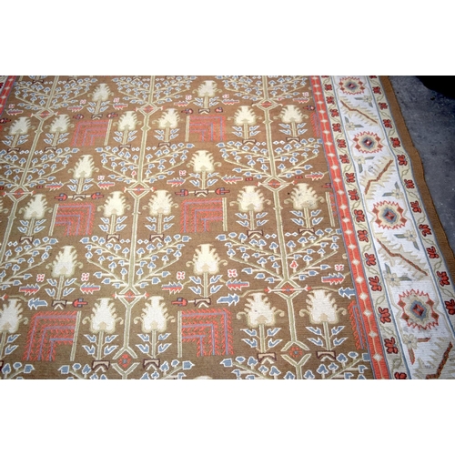 3151 - Large braided flat woven Tree of life rug.  246cm x 362cm