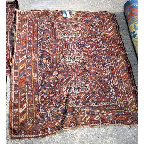 3152 - Pair of Turkman rugs plus smaller Rug.  largest 201cm x 154cm (3)