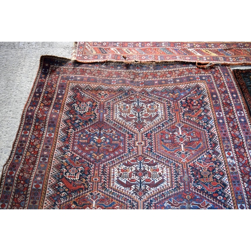 3152 - Pair of Turkman rugs plus smaller Rug.  largest 201cm x 154cm (3)