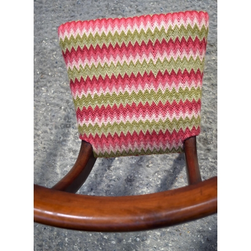 3161 - A Victorian child's upholstered seat, possibly a Gillows model. 65cm x 33cm.