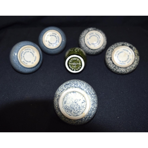 3166 - Group of novelty whisky containers in form of curling stones, jug (6)