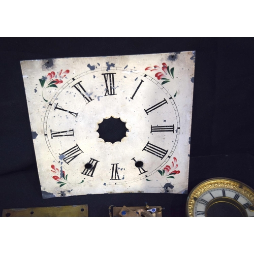 3168 - Group of clock workings and parts