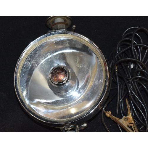 3169 - Two vintage car headlights (one Lucas)