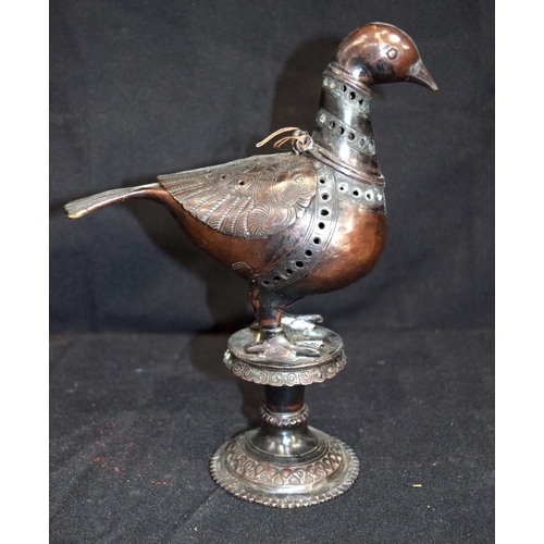 3191 - An Indian Bronze bird.  23.5 cm high