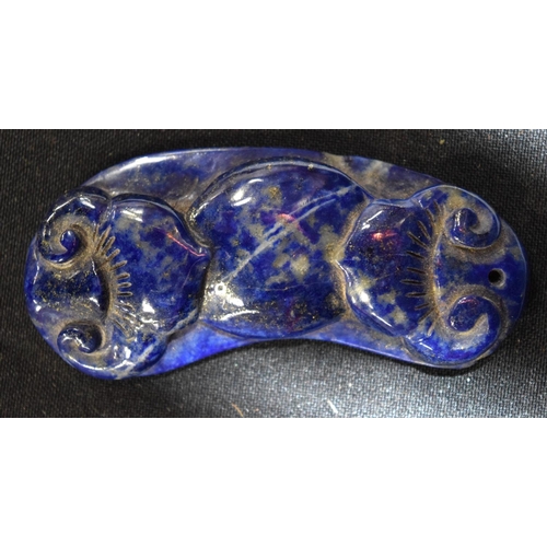 3201 - Small Lapis Lazuli carved bolder/pendant. 8cm