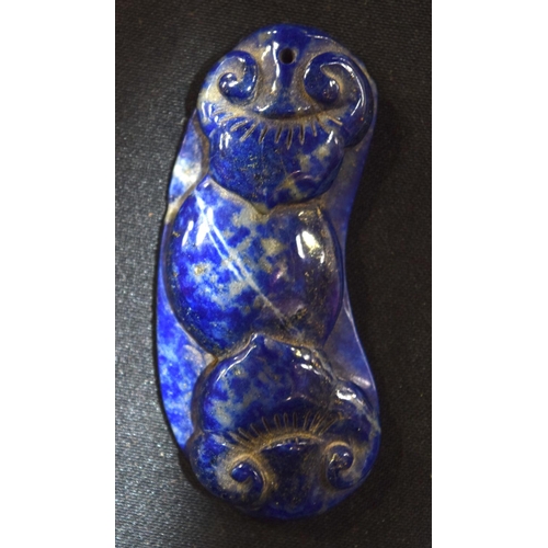 3201 - Small Lapis Lazuli carved bolder/pendant. 8cm