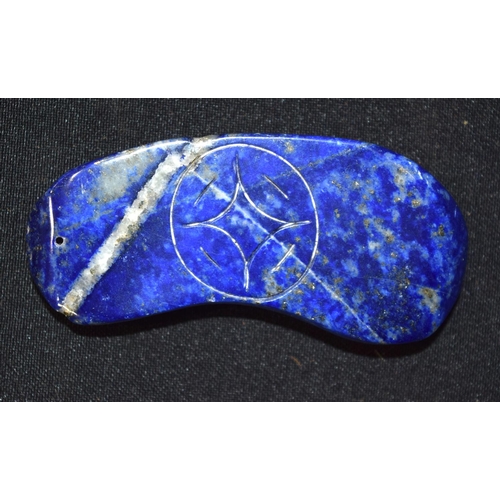 3201 - Small Lapis Lazuli carved bolder/pendant. 8cm