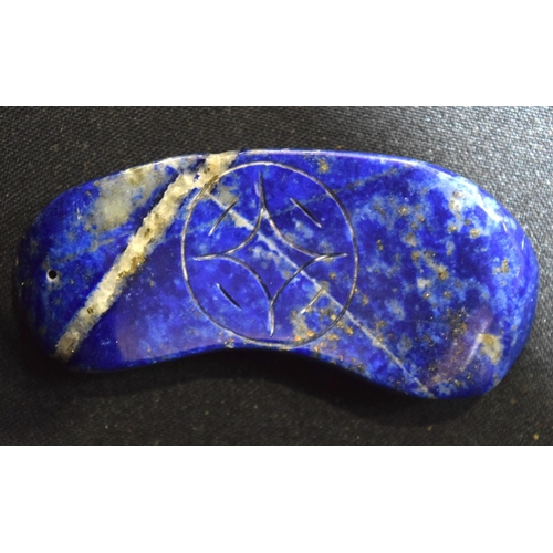 3201 - Small Lapis Lazuli carved bolder/pendant. 8cm