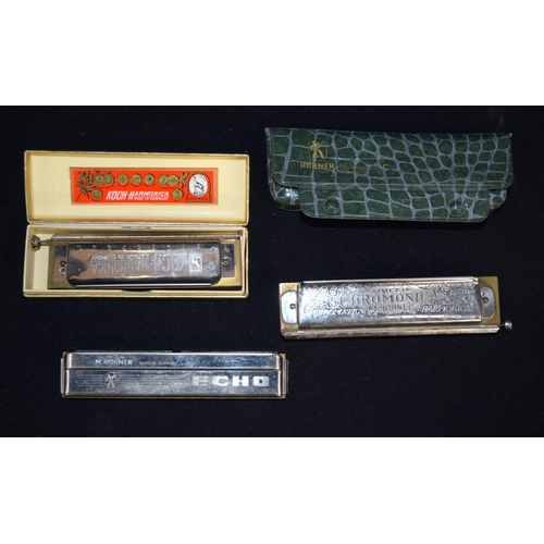 3211 - Three vintage harmonicas Hofners & Kosh  (3)