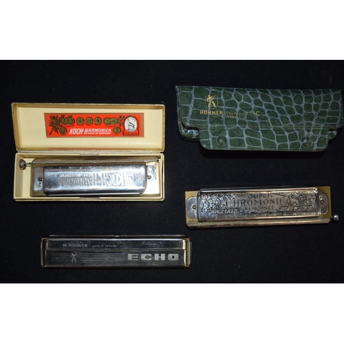 3211 - Three vintage harmonicas Hofners & Kosh  (3)