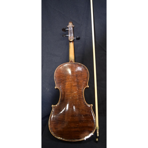 3216 - A cased Violin with amplification fittings