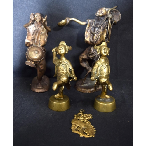 3225 - Collection of mixed metal figures largest. 25 cm