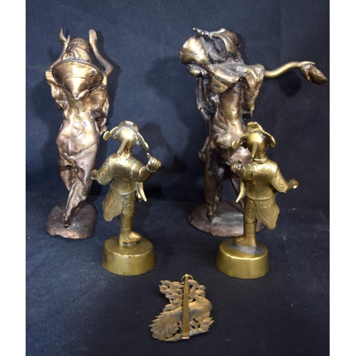 3225 - Collection of mixed metal figures largest. 25 cm