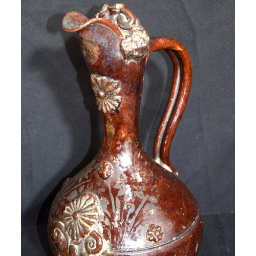 3228 - Ottoman glazed terracotta vase.  38cm