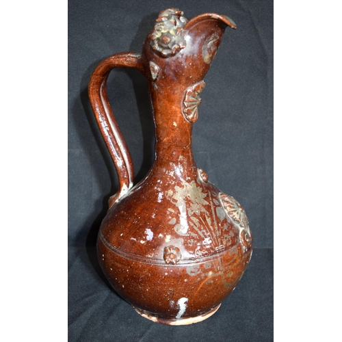 3228 - Ottoman glazed terracotta vase.  38cm