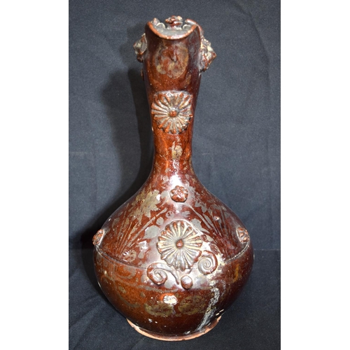 3228 - Ottoman glazed terracotta vase.  38cm