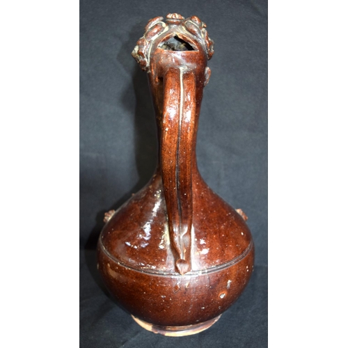 3228 - Ottoman glazed terracotta vase.  38cm