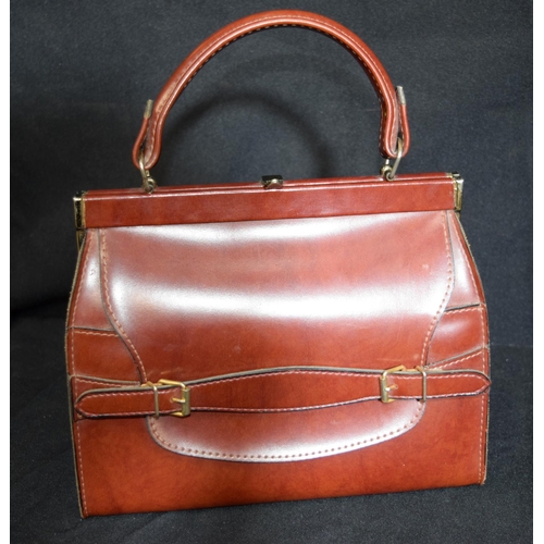 3229 - Vintage Osprey of London leather Handbag together with an Essey Bag.  35cm x 26cm