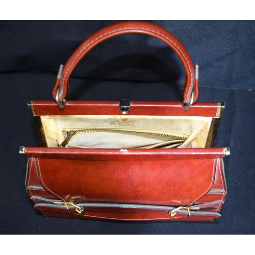 3229 - Vintage Osprey of London leather Handbag together with an Essey Bag.  35cm x 26cm