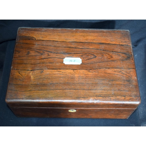 3231 - A boxed stainless Knife Set together with another wooden box with Mother of Pearl insert.  41cm x 15... 