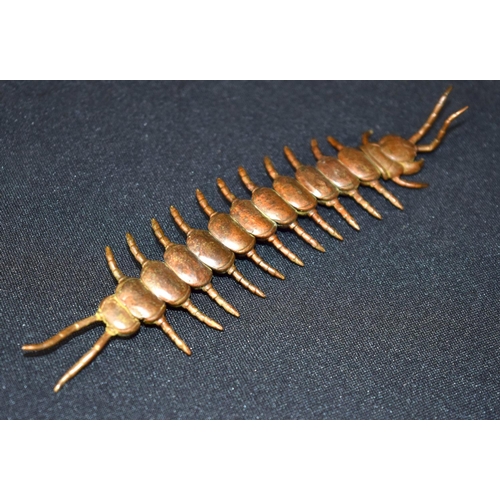 3260 - A small bronze Japanese centipede  16cm