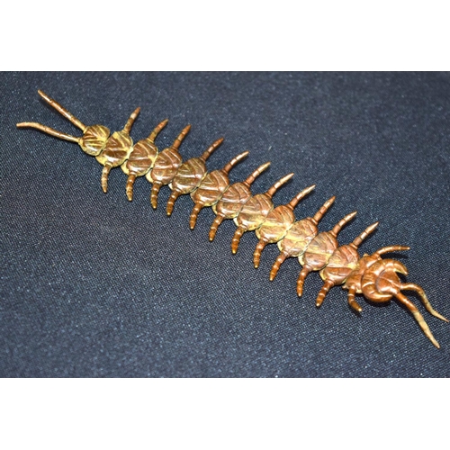 3260 - A small bronze Japanese centipede  16cm