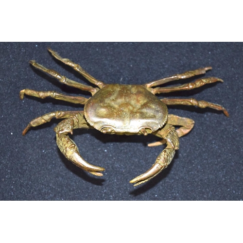 3262 - A small bronze Japanese  crab 13 cm