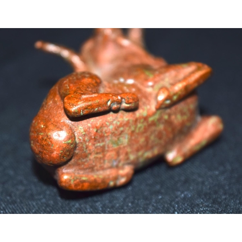 3263 - A small bronze Japanese  goat 6 cm