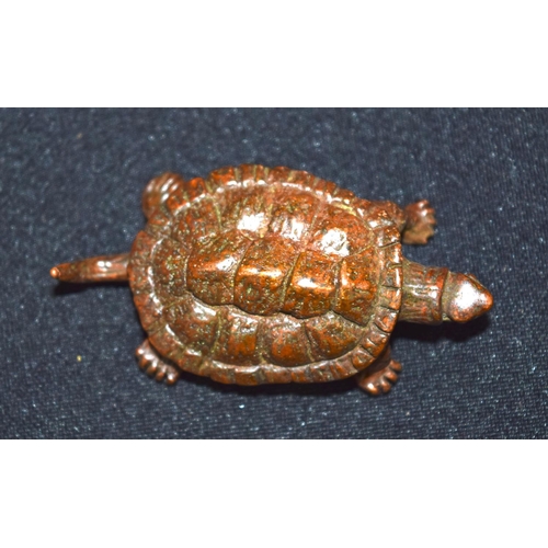 3269 - A small bronze Japanese  turtle 6 cm