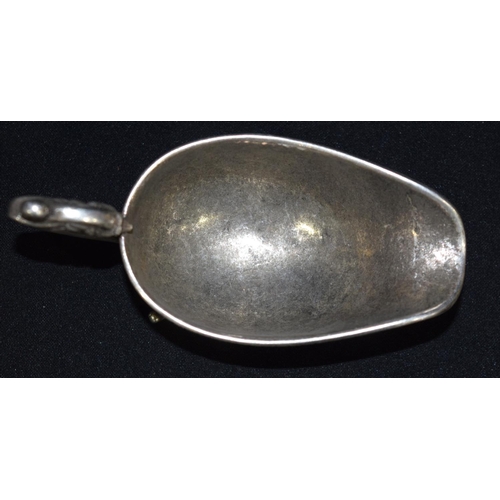 3279 - A Chinese white metal dragon Sauce Boat.  13cm