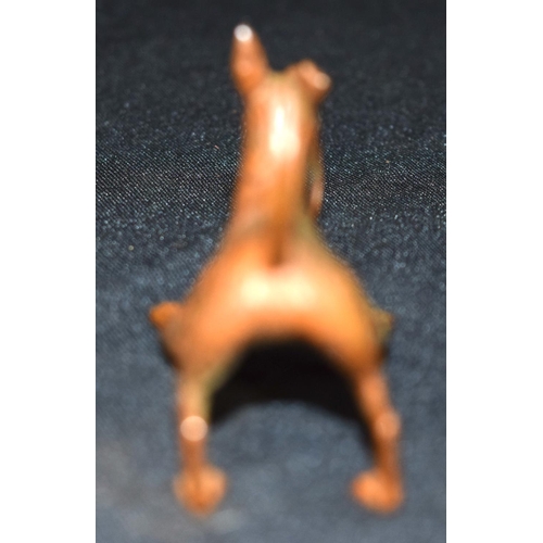 3290 - A small Japanese bronze dog 7cm