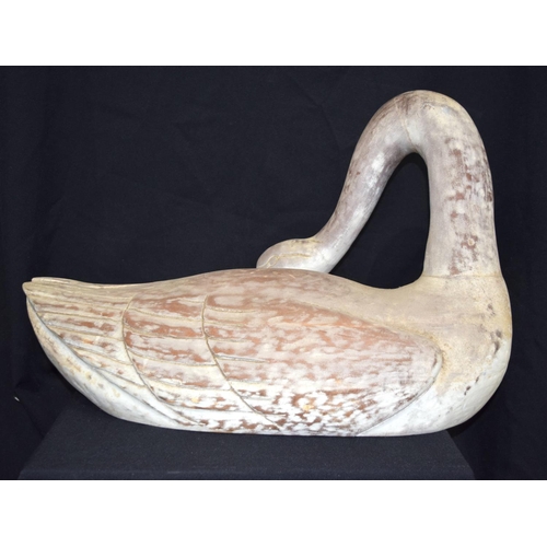 3304 - A Wooden Georgian style swan 63 x 40cm