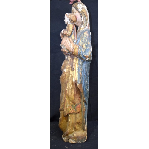 3305 - A large 17th/18th century European wooden statue 80 x 33cm