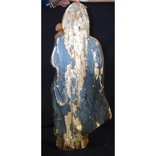 3305 - A large 17th/18th century European wooden statue 80 x 33cm