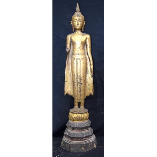 3307 - Antique Thai wooden Buddha 74 x 16cm