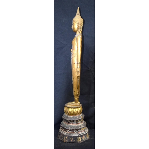 3307 - Antique Thai wooden Buddha 74 x 16cm