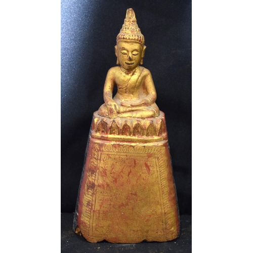 3309 - Antique Thai wooden gilded Buddha