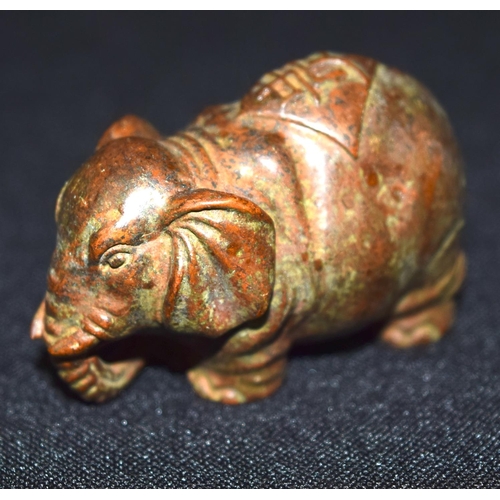 3318 - A small bronze Japanese  Elephant 13 cm