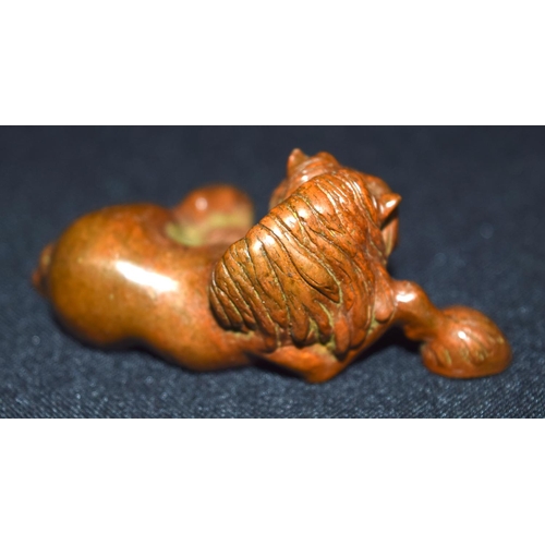 3322 - A small bronze Japanese  horse 8 cm