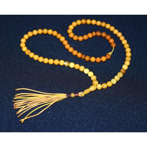 3334 - A set of Amber beads 40cm