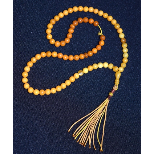 3334 - A set of Amber beads 40cm