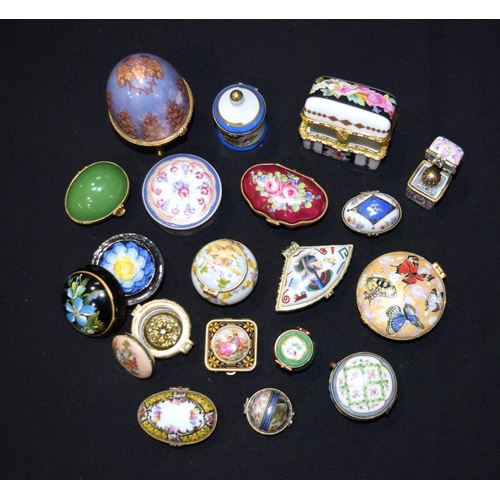 3373 - A collection of English and continental porcelain boxes