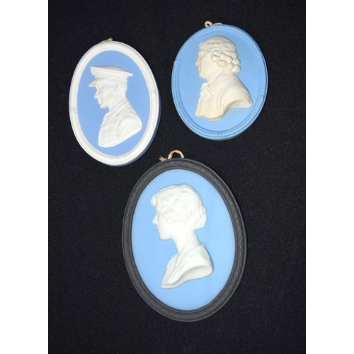 3387 - Three Wedgwood Plaques Duchess of York, Joshia Wedgwood and another